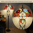 Axyaa Retro Stained Glass Tiffany Floor Lamp for Living Room and Bedroom