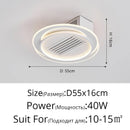 Axyaa Bladeless Fan Lamp: Intelligent Modern Ceiling Fan for Bedroom & Living Room