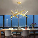 Axyaa Geometric Rotating Branch Chandelier for Nordic Living Room Hall Bedroom