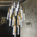 Axyaa Crystal LED Chandelier: Modern Nordic Minimalist Indoor Lighting