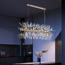 Axyaa Modern Crystal LED Dandelion Chandelier for Living, Dining Room & Foyer Decor