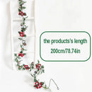 Axyaa Winter Wonderland Wall Hanging Decor vine with Snowflake, Pinecone, Berries, and Cotton