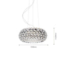 Axyaa Clear Gold Acrylic Pendant Light for Modern Dining Room décor.