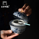 Axya Ceramic Ashtray with Lid, Stylish and Functional Design