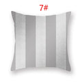 Axyaa 18" Sliver Grey Geometry Striped Pillowcase Home Decor Pillow Cover