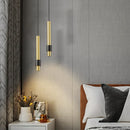 Axyaa Nordic Copper Pendant Light LED Hanging Lamp for Bedroom Dining Room Decor