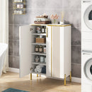 Axyaa 6-Tier Wooden Shoe Storage Cabinet with Adjustable Shelves