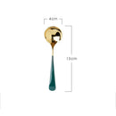 Axyaa Stainless Steel Dessert Soup Spoon Set - Restaurant Quality Kitchen Tools
