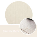 Axyaa Round PVC Placemats Set for Dining Table Farmhouse Boho Kitchen Accessories