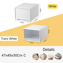Axyaa Wardrobe Drawer Organizer Clear Plastic Stackable Storage Box