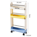 Axyaa Slim Storage Cart: Rolling Rack for Laundry, Bathroom, Kitchen & Living Room