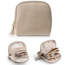 Axyaa Tassel Cosmetic Bag Mini Organizer Solid Color Jewelry Storage Bag