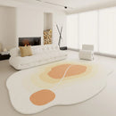Axyaa Plush Cloakroom Rug: Modern Style Irregular Shapes Carpet, Soft Fluffy Floor Mat