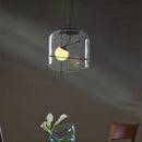Axyaa Glass Ball Pendant Lamp for Restaurant Retro Coffee Bar Bedside Table