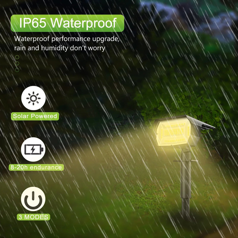 Axyaa Solar Spotlights Waterproof Outdoor Landscape Wall Lights