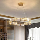 Axyaa Modern Crystal LED Pendant Chandelier for Living, Dining, Kitchen, and Bedroom