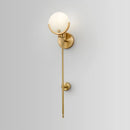 Axyaa Modern Gold Marble Copper Wall Lamp LED Light - Elegant Minimalist Design
