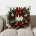 Axyaa Santa Hat Pattern Pillow Cover for Home Decor and Christmas Gifts