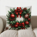 Axyaa Santa Hat Pattern Pillow Cover for Home Decor and Christmas Gifts