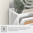 Axyaa 5 Tier Mesh Wall File Organizer with Bottom Tray - Vertical Hanging Folder Holder