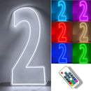 Axyaa 30" Tall LED Neon Numbers 0-9 Birthday Party Decoration Sign