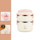 Axyaa Stainless Steel Thermal Lunch Box with Insulated Bag