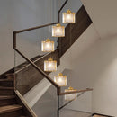 Axyaa Modern Ring Stairs Pendant Light Chandeliers for Living and Dining Room