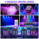 Axyaa RGBWA+UV Par Light Set, DMX512 Stage Effect Lighting for DJ Disco Party