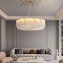 Axyaa Marble Crystal Pendant Light for Modern Luxury Bedroom, Villa, and Living Room