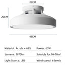 Axyaa Luxury Smart Ceiling Fan Light Remote Control Dimmable LED Chandelier