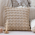 Nordic Quilted Cushion Cover 45x45cm for Indoor Living Room Sofa by Axyaa