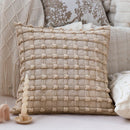 Nordic Quilted Cushion Cover 45x45cm for Indoor Living Room Sofa by Axyaa