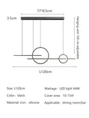 Axyaa Modern Minimalist LED Pendant Lights for Dining Room Chandelier and Kitchen Bar