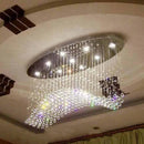 Axyaa Modern Crystal Chandelier - Contemporary Flush Mount Ceiling Light for Elegant Home Decor