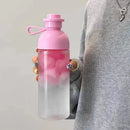 Axyaa Portable Transparent Plastic Bottle with Lid for Cold Drinks & Coffee