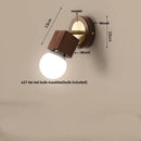 Axyaa Copper LED Wall Light Pull Chain Switch Modern Bedroom Mirror Lamp