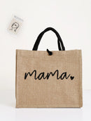 Axyaa Imitation Linen Tote Bag for Gift, Commuting, and Shopping