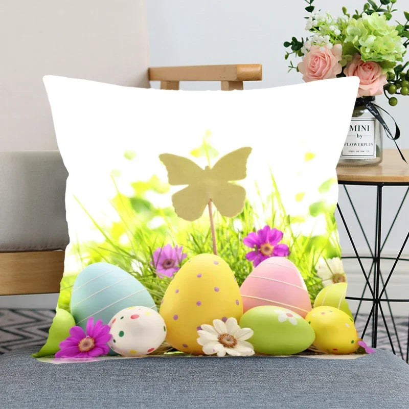 Axyaa Satin Fabric Easter Pillow Case Set for Wedding and Home Decor