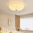 Axyaa Cream Style Glass LED Ceiling Lamp for Home and Restaurant Decor