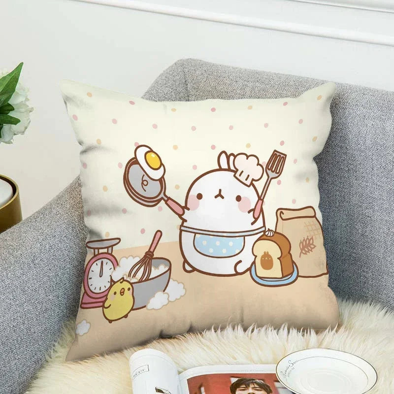 Axyaa Silk Pillowcases for Sofa Decor – Printed Cushion Cover Throw Pillows