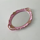 Axyaa Oval Decorative Plate Tray Mirror Jewelry Display Candy Makeup Organizer