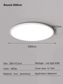 Axyaa LED Ceiling Light: Remote Control, Large Luminous Surface, Bedroom Lamp