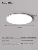 Axyaa Minimalist Rectangular Ceiling Light by Modern Ultrathin Living Room Lamps