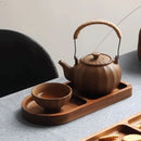Axyaa Acacia Wood Three-Grid Side Dish Sauce Plate and Seasoning Dish