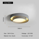 Axyaa Modern Round LED Ceiling Lamp Bedroom Balcony Lights Living Room Fixtures