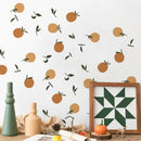 Nordic Orange Fruit Boho Wall Sticker for Kids Bedroom by Axyaa