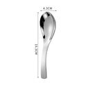 Axyaa 304 Stainless Steel Korean Children Soup Spoon Ice Cream Dessert Fruit Spoons