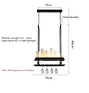 Axyaa Iron Art Glass Candle Chandelier for Home, Restaurant, Kitchen - LED Pendant Lighting