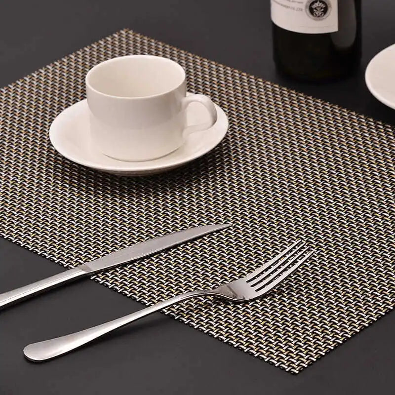 Axya Waterproof Printed Dining Placemat Set, Non-Slip & Heat-insulated Tableware Mats