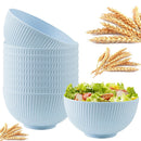 Axyaa Dark Green Wheat Straw Bowls Set - 10Pcs 5.9in Shatter Resistant Tableware Bowls